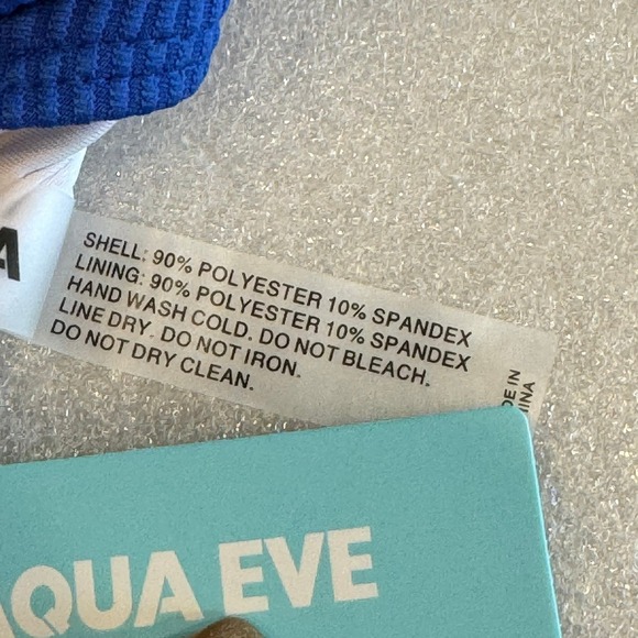 Aqua Eve Royal Blue Ribbed Underwire Bikini Top XXL Adjustable Straps New - Picture 7 of 7